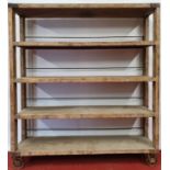 A very large Open Shelving on wheels.188w x 45d x 207h cms.