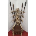 QUEEN ASTRIK THRONE.74w x height of spears 220cms.