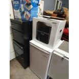 An Epsom Printer in a box,two Filling Cabinets along with a Bose Acoustimass.