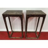A really good pair of Timber Urn Tables.40w x 30 x 81h cms.