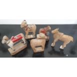 IGOR-RUSSIA: A group of Timber Figures.20h cms.