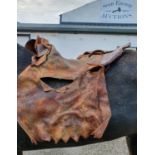 Nine Leather Saddle Covers.