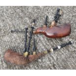 Four Leather Bagpipes. (Prop).