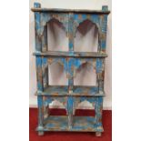 A Painted Timber Wall Shelves.41w x 15d x 76h cms.