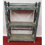 KITCHEN-GREAT HALL-KATTEGAT: A Painted Timber Shelves.91w x 29d x 131h cms.