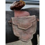 A Leather Saddle Pannier Bag.