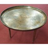 RUS PALACE-KIEV: A Circular Brass Table.66d x 46h cms.