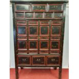A Fantastic Painted Cabinet of large Proportions. 147w x 57d x 236h cms.