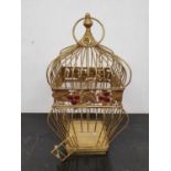 RUS MARKET: A Metal Bird Cage.30w x 30 x 58h cms.