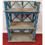 KITCHEN-GREAT HALL-KATTEGAT: A Painted Timber Shelves.87w x 42d x 128h cms.