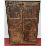 A very unusual Metal two door Cabinet.90w x 35d x 137h cms.