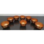 SILK ROAD: A set of eight Copper Bowls.14d cms.