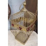 SILK ROAD: A good Metal Birdcage.30w x 30 x 57h cms.