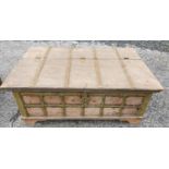 A large metal bound timber Trunk/ Chest.