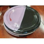 A set of six Hand Crafted Stoneware Plates of large size.34d cms.