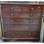 A 19th Century Mahogany Chest of Drawers along with an oak dressing table.