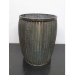 SILK ROAD: A Metal Painted Bin.32d x 45h cms.