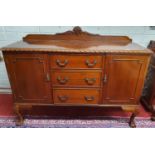 A 1920's Mahogany two door glazed Bureau Bookcase(74w x 45d x 202h)along with a roped edged two door