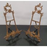 SILK ROAD: A pair of Brass Stands. H 46cm.