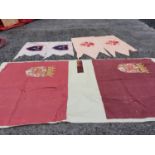 A quantity of velvet blue, burgundy and gold Norman style Banner Flags.