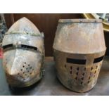 Two Medieval Military Helmets.