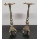 A pair of Silvered Candlesticks.