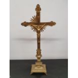 SAXON CHURCH: A good Brass Cross.49h cms.