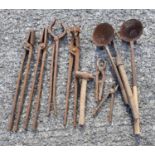 A quantity of Blacksmiths Tools.