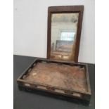 A small Tray and a Mirror.