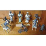 A good selection of painted Lead Figures to include nodding musicians.