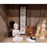 A selection of Figurines along with other items.