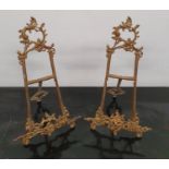 ECBERTS CHAPEL-WESSEX: A pair of Metal Stands.47h cms.