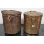 SILK ROAD: Two large Copper/Brass Pots.