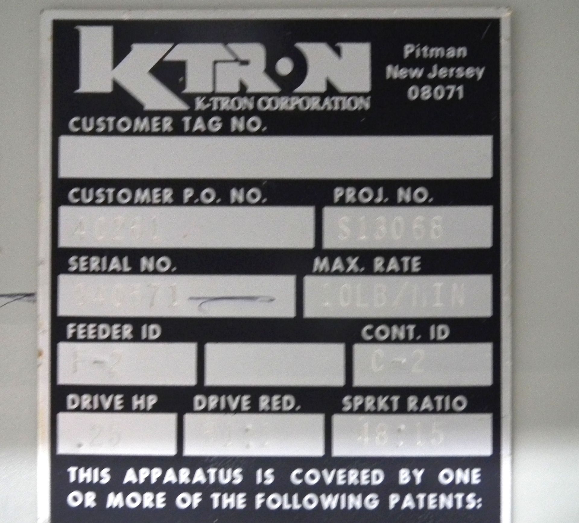 K-Tron K2V Weigh Belt Feeder for Fragile Product B5972 - Image 12 of 12