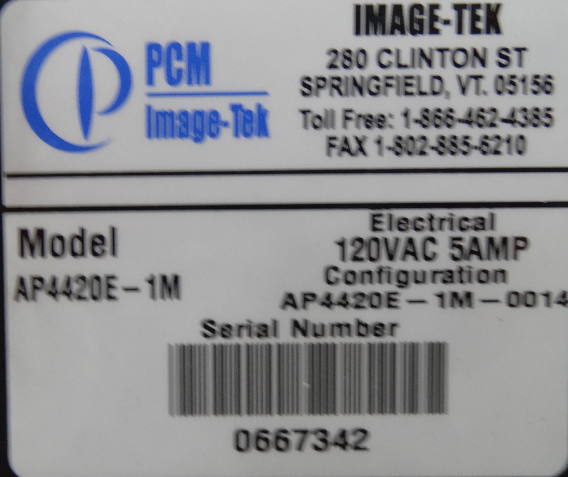 PCM ImageTek AP4420E Print and Apply Labeler B5159 - Image 12 of 12