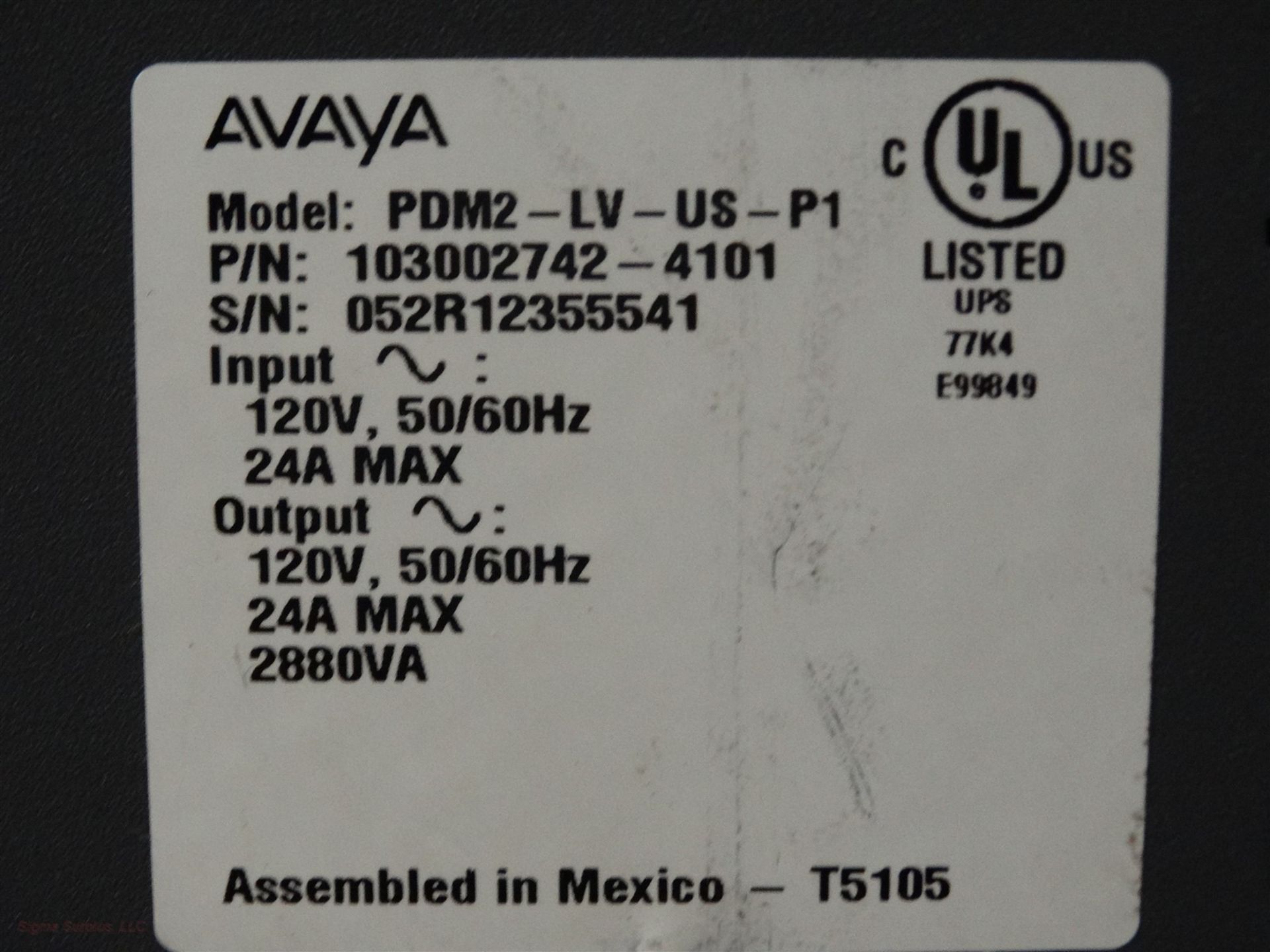 Avaya Ups Uninterruptible Power Supply PDM2-LV-US-P1 P/N 103002742-4101 120V 24A SKU: 20660 - Image 11 of 12