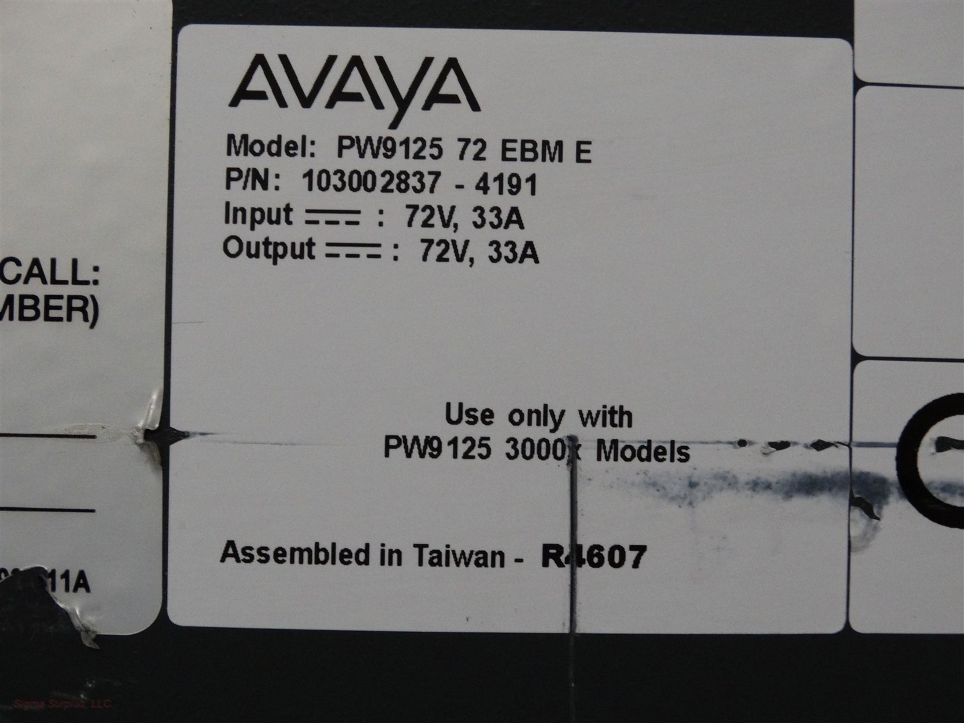 Avaya Extended Battery Modules PW9125 3000U P/N 103002717-4191 W/ PW9125 72 EBME SKU: 20665 - Image 11 of 12