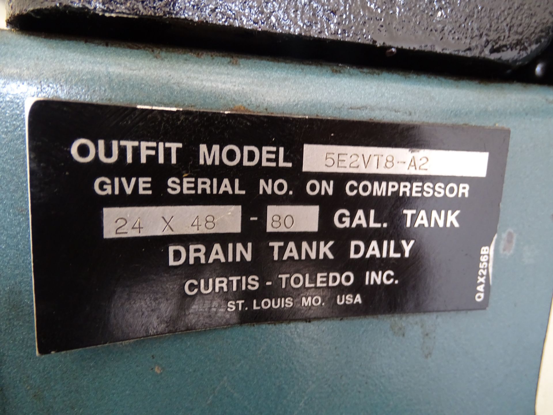 Curtis 5E2VT8 A2 80 Gallon Air Compressor H5491 - Image 7 of 7