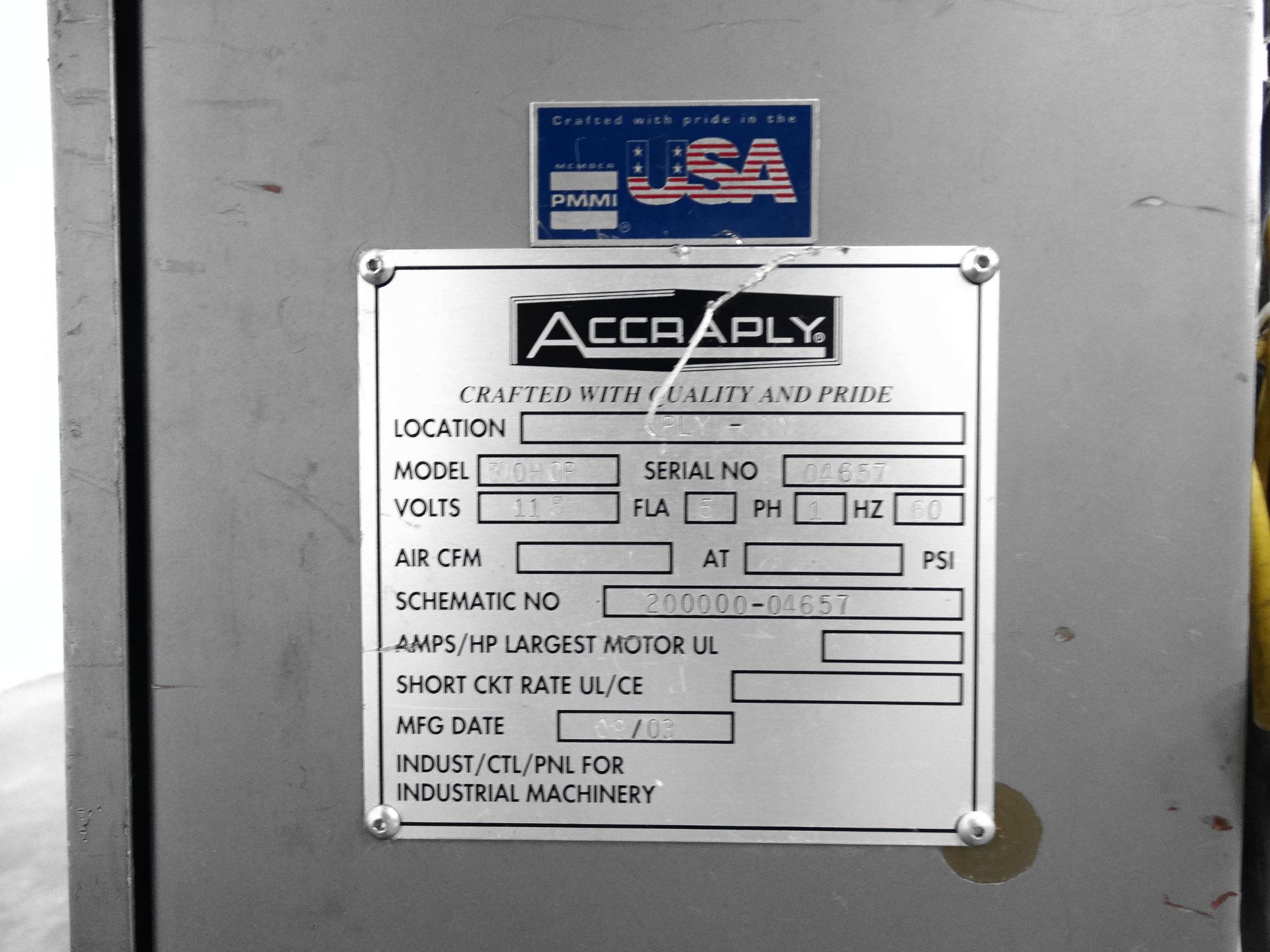 Accraply 500H0P Pressure Sensitive Labeler B5290 - Image 11 of 11