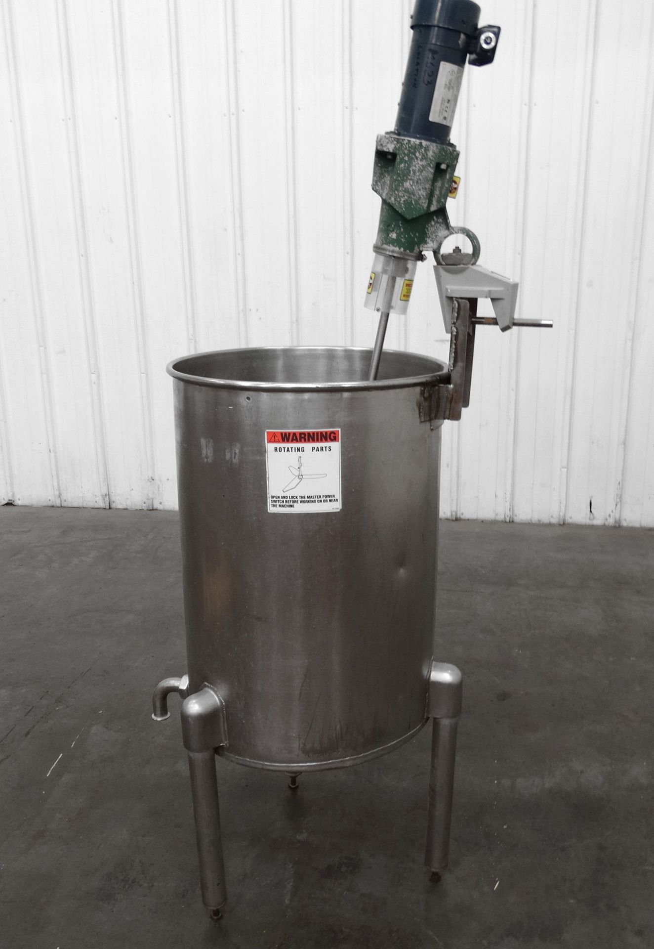 Single Wall Stainless Mixing Tank 75 Gallons B8429 - Image 4 of 9