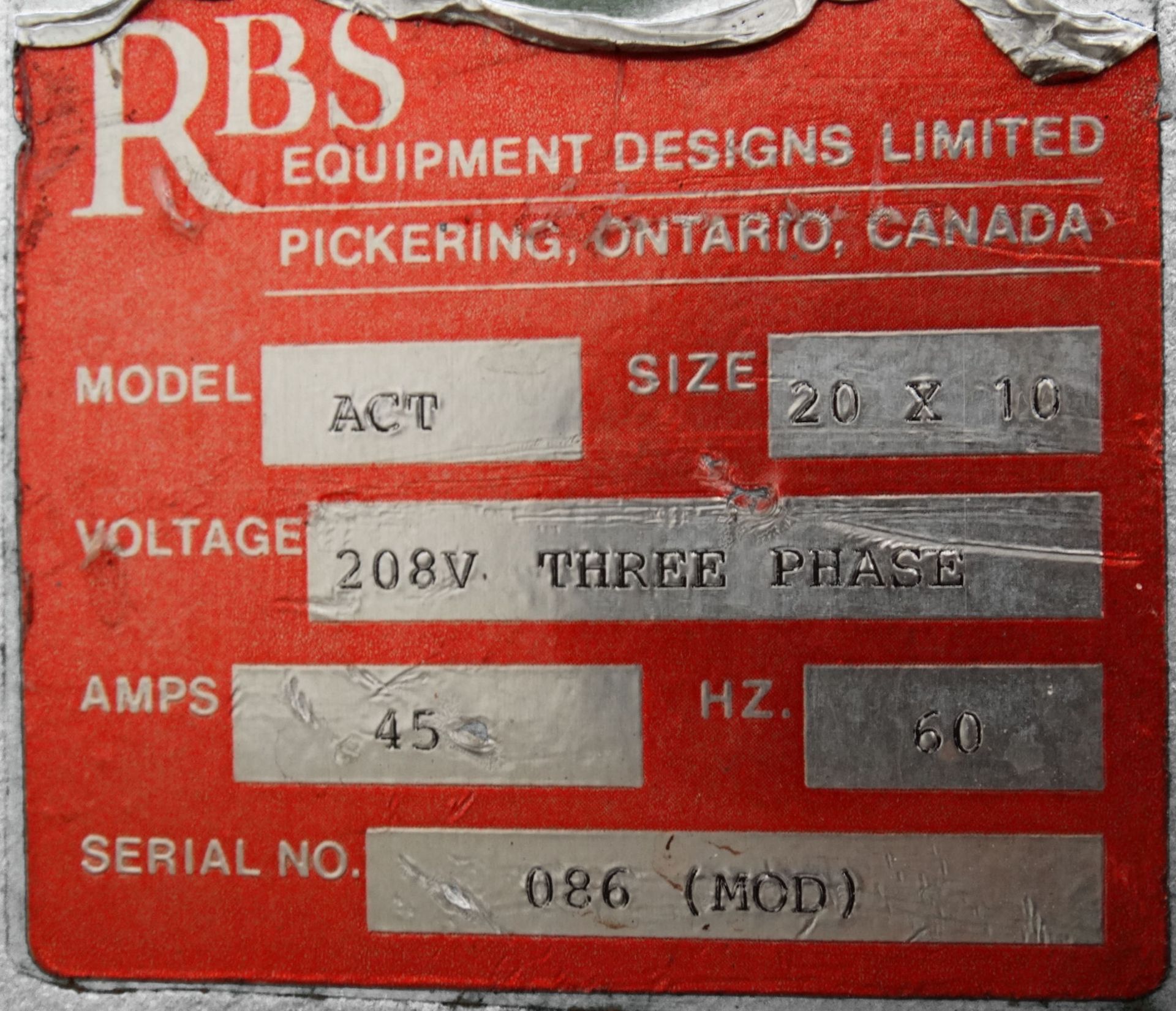 RBS Equipment Live Roller Heat Shrink Tunnel - Image 7 of 7