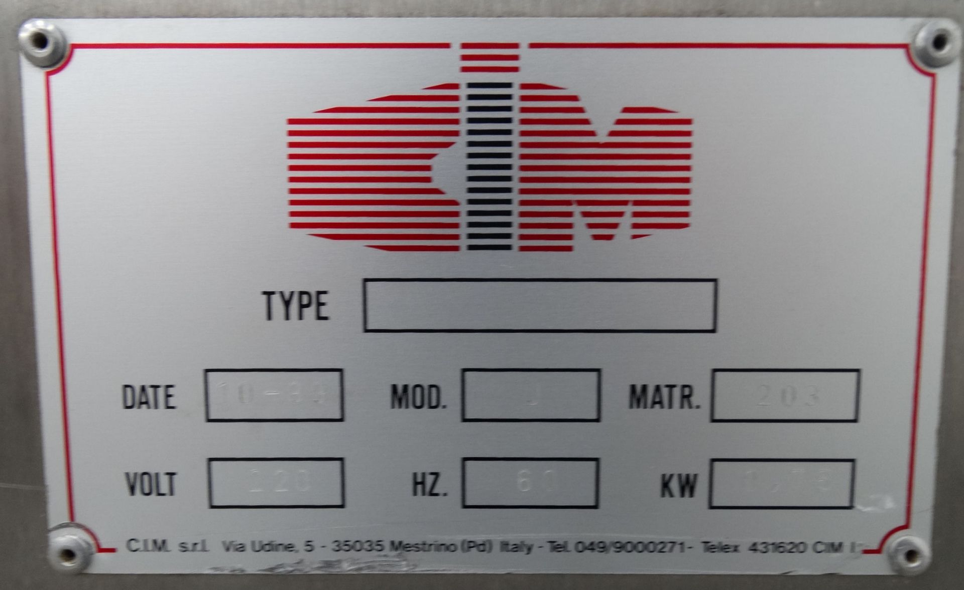 CIM International Rondo 16000B Dough Sheeter - Image 8 of 8