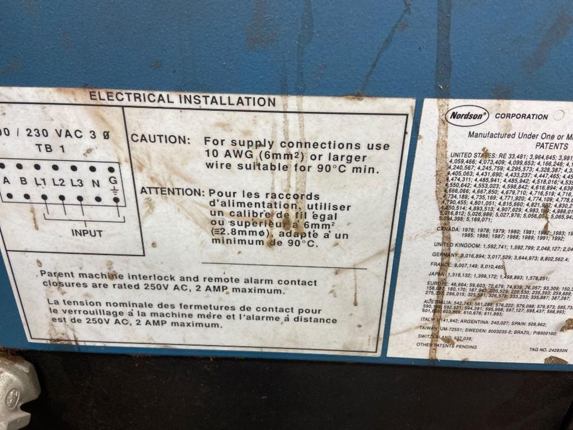 Nordson 3800 Hot Glue Machine with Acme Transformer - Image 7 of 7