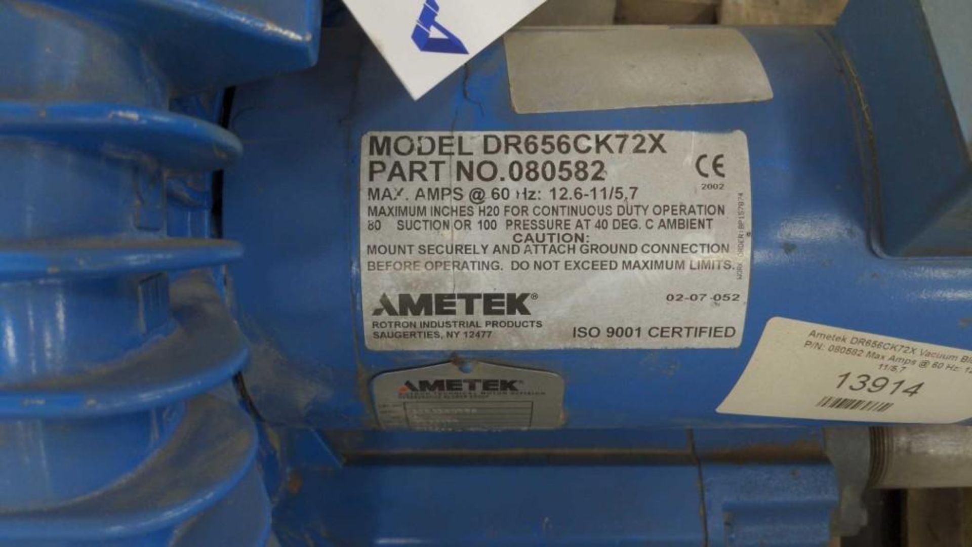 Ametek DR656CK72X Vacuum Blower - Image 5 of 10