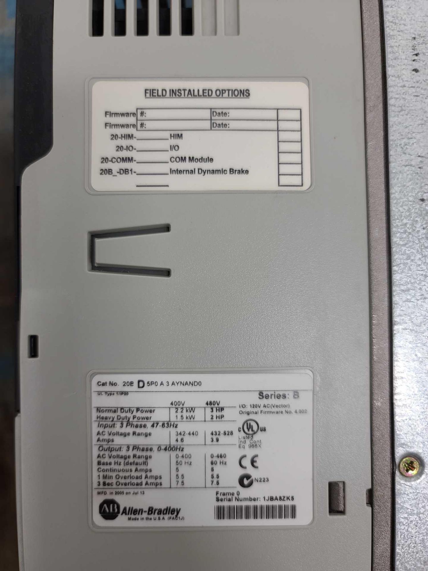 Allen-Bradley PowerFlex700 AC Motor Drive - Image 4 of 4