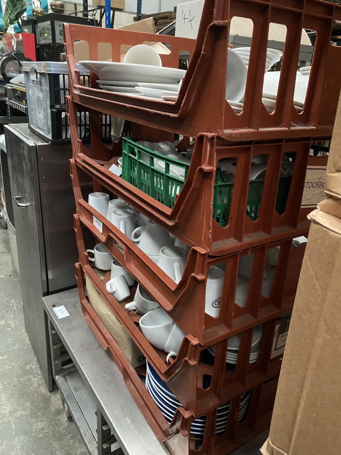 Large Amount of Crockery, 7 Baskets. - Image 2 of 5