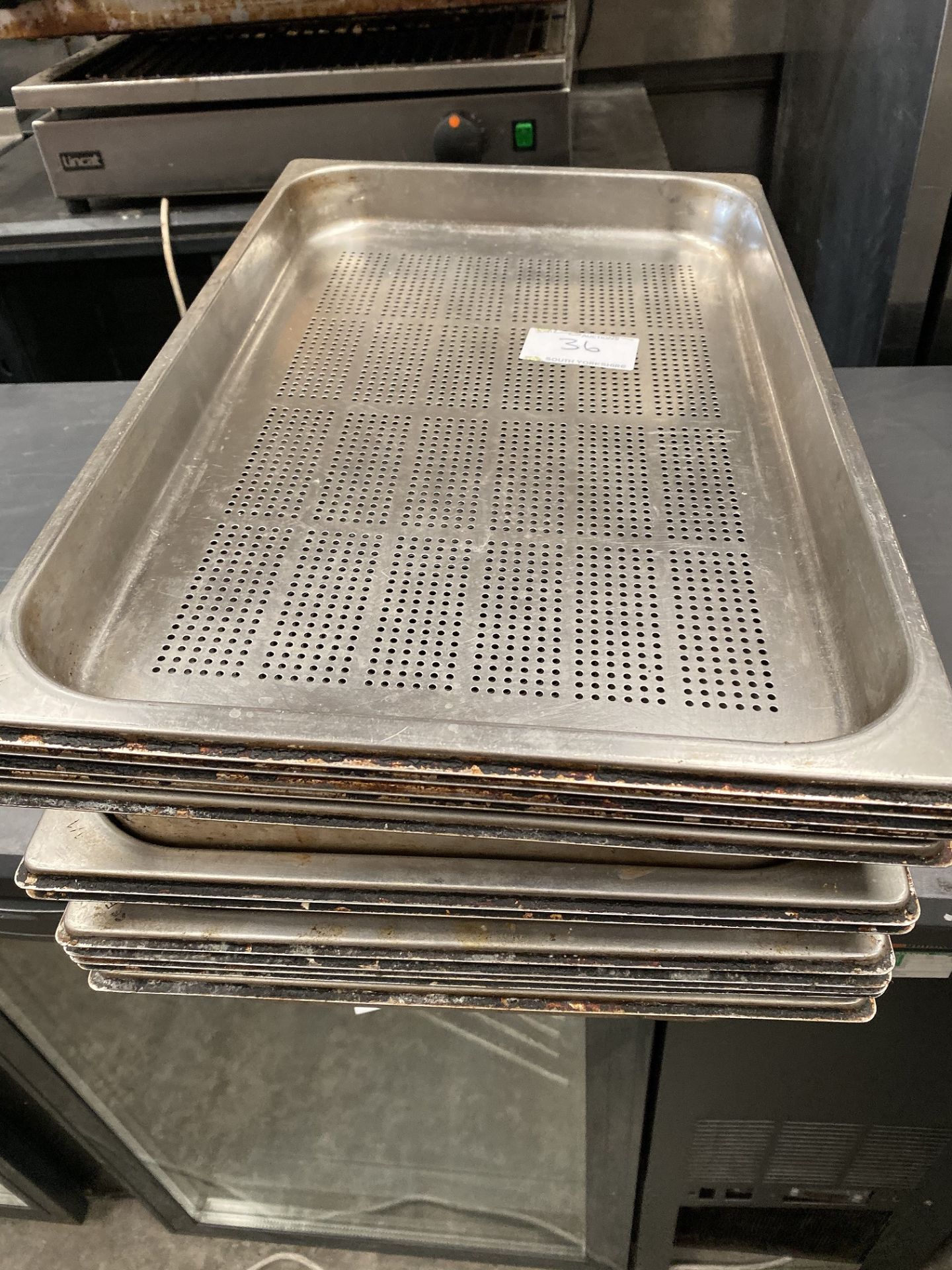Large Quantity of Perforated Gastronorm Pans