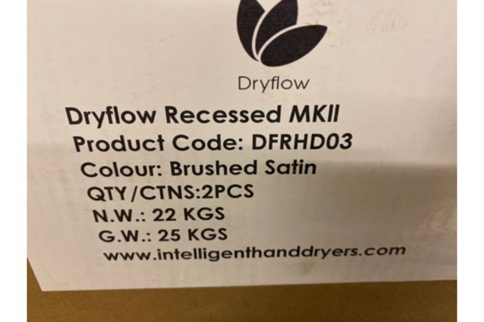 Boxed Dryflow Recessed MK11 Electric Hand Dryer - Image 2 of 5