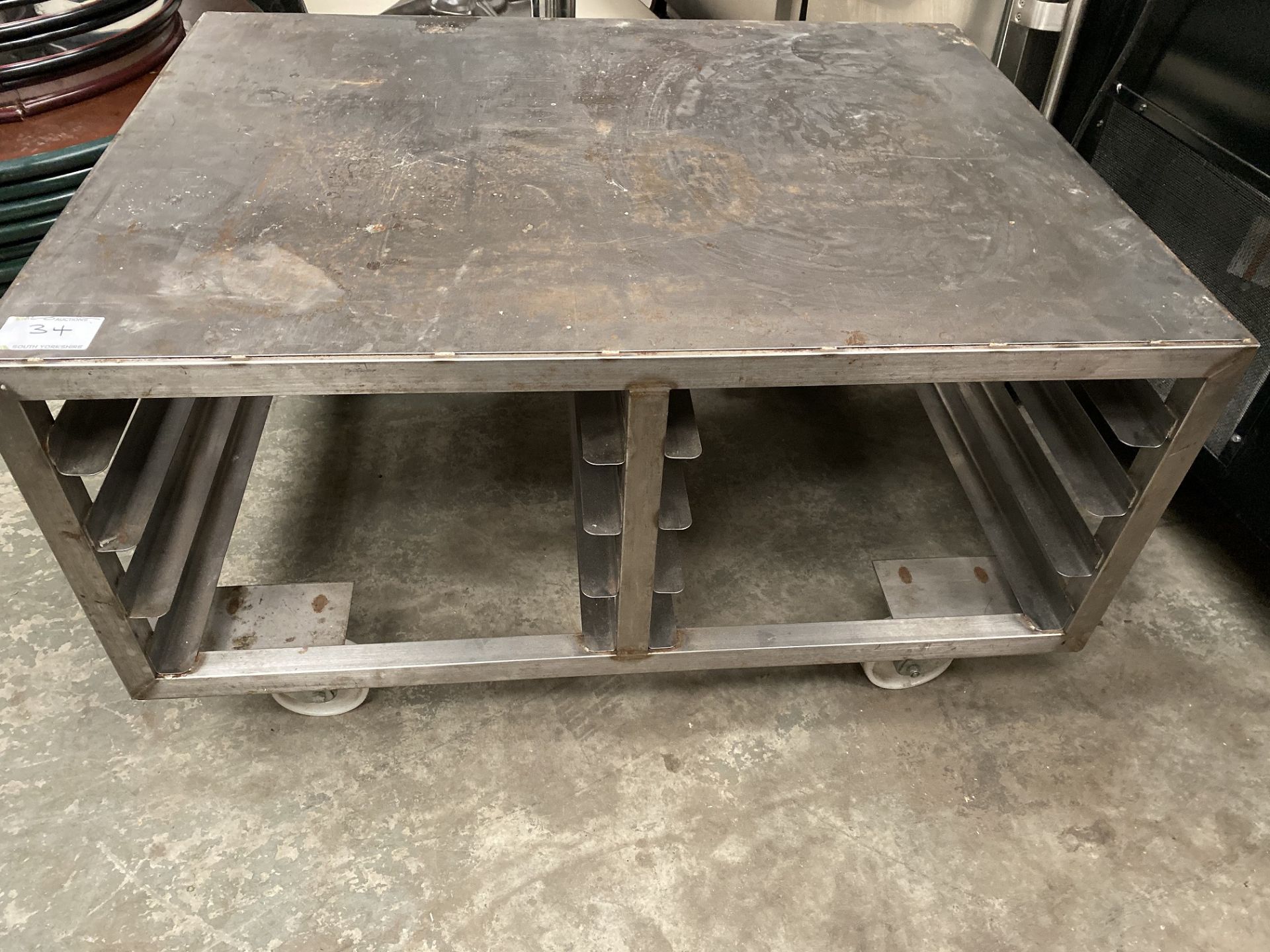 Low Height Mobile Tray Rack