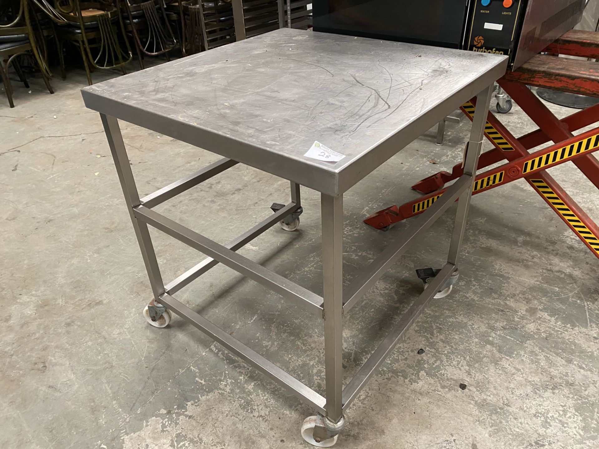 Stainless Steel Table On Wheels